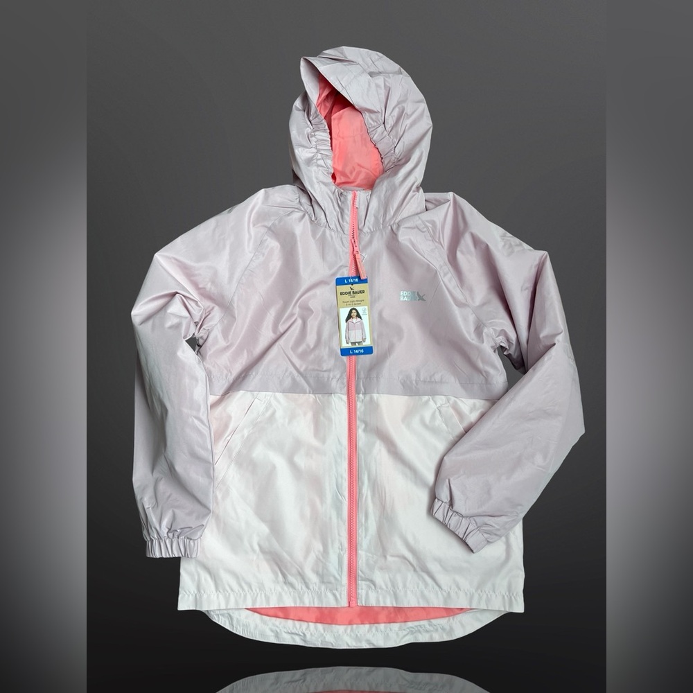 Eddie Bauer Youth Light Weight Water Resistant 3-In-1 Jacket Hoodie Sz L (14/16)